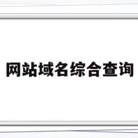 网站域名综合查询(查网站域名信息查询)