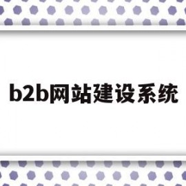 b2b网站建设系统(b2b行业网站系统源码)