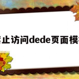 禁止访问dede页面模板(禁止访问的网页在哪里可以打开)