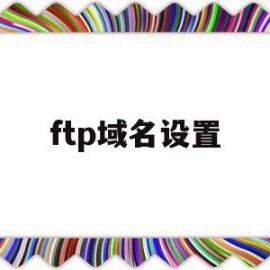 ftp域名设置(ftp地址怎么设置)