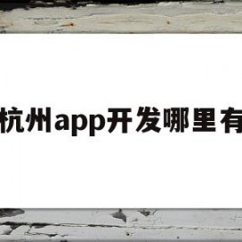 杭州app开发哪里有(杭州app开发制作哪家服务商比较好)