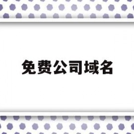 免费公司域名(免费公司域名查询)