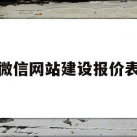 微信网站建设报价表(微信网站建设报价表怎么做)