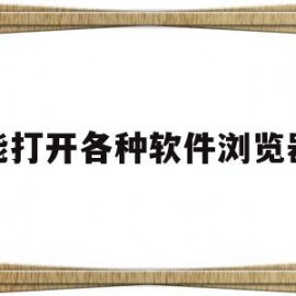 能打开各种软件浏览器(能打开各种网站的浏览器)