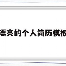 漂亮的个人简历模板(漂亮个人简历模板自我评价)