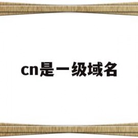 cn是一级域名(cn是一级域名还是顶级域名)