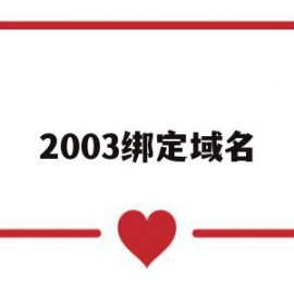 2003绑定域名(域名绑定网站怎么弄)