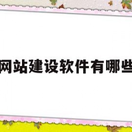 网站建设软件有哪些(网站建设软件有哪些类型)