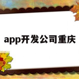 app开发公司重庆(重庆开发app的公司)