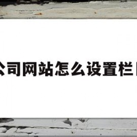 公司网站怎么设置栏目(企业网站该如何设计栏目)