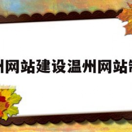 温州网站建设温州网站制作的简单介绍