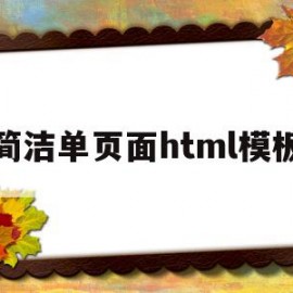 简洁单页面html模板(html简单网页设计作品)