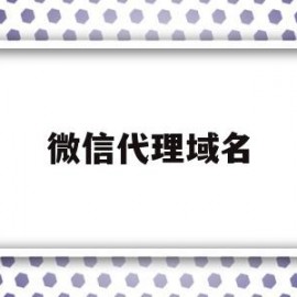 微信代理域名(微信代理域名怎么弄)