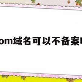 com域名可以不备案吗(com域名怎么样)