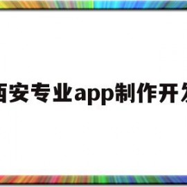 西安专业app制作开发(西安app开发公司哪个好)