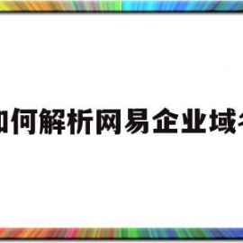 如何解析网易企业域名(网易企业邮箱域名解析设置)