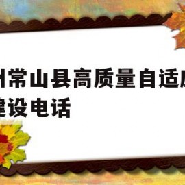 衢州常山县高质量自适应网站建设电话的简单介绍