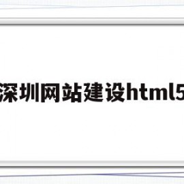 深圳网站建设html5(深圳网站建设费用)