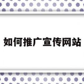 如何推广宣传网站(如何进行网站的宣传和推广)