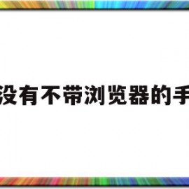 有没有不带浏览器的手机(没有浏览器的手机怎么上网)