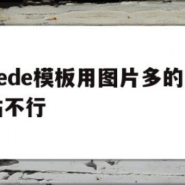 dede模板用图片多的网站不行的简单介绍