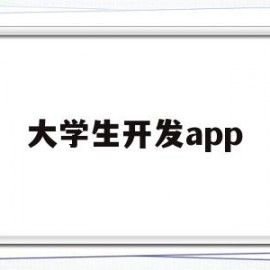 大学生开发app(大学生开发微信小程序)