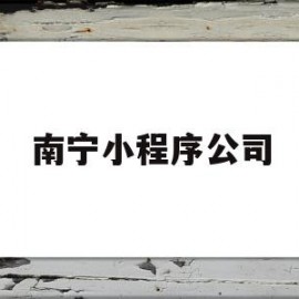 南宁小程序公司(南宁抖音小程序开发)