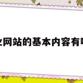 企业网站的基本内容有哪些(企业网站的基本内容有哪些?请用一个网站为例进行说明)