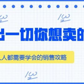 人人都需要学会的销售攻略：卖出一切你想卖的