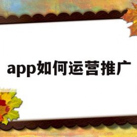 app如何运营推广(如何做好app的推广)