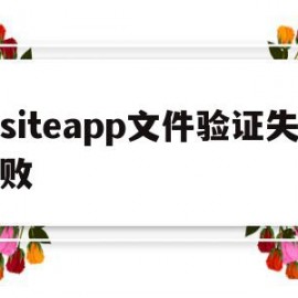 关于siteapp文件验证失败的信息