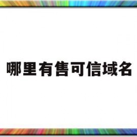 哪里有售可信域名(可信域名是什么意思)