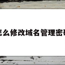 怎么修改域名管理密码(如何修改域名使网络变好)