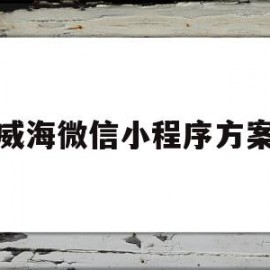 威海微信小程序方案(威海微信小程序方案公司)