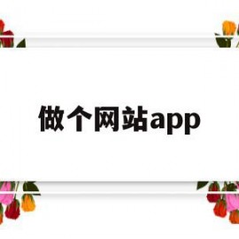 做个网站app(做个网站需要多少钱)