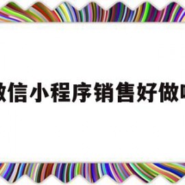 微信小程序销售好做吗(微信小程序销售业务员好做吗)