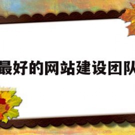 最好的网站建设团队(最好的网站建设团队是)