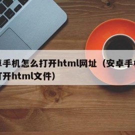 安卓手机怎么打开html网址（安卓手机怎么打开html文件）