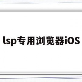 lsp专用浏览器iOS(lsp专用浏览器iOS)