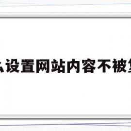 怎么设置网站内容不被复制(怎么能把网页上不让复制的文字复制下来)