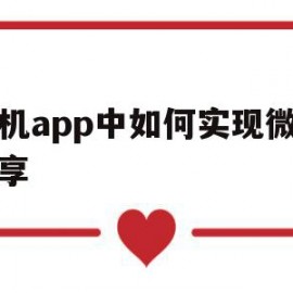 手机app中如何实现微信分享(手机app中如何实现微信分享文件)