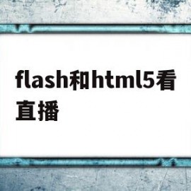 flash和html5看直播(h5播放器和flash播放器有什么区别)