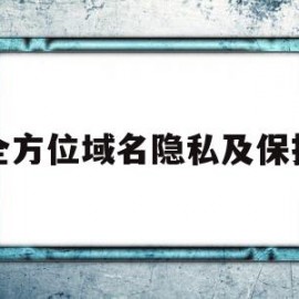 全方位域名隐私及保护(域名保护有哪些技术措施)