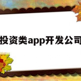 投资类app开发公司(投资类app开发公司有哪些)