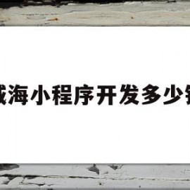 威海小程序开发多少钱(威海小程序开发多少钱一个)