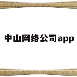 中山网络公司app(中山网络科技有限公司)