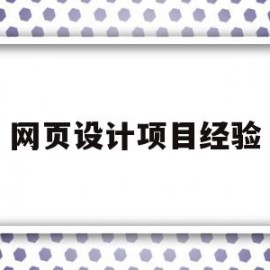 网页设计项目经验(网页设计项目经验介绍)