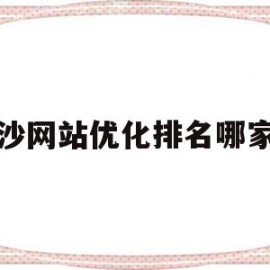 长沙网站优化排名哪家好的简单介绍