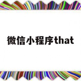 微信小程序that(微信小程序thissetdata)