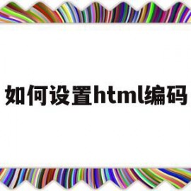 如何设置html编码(如何指定html页面文档的编码)